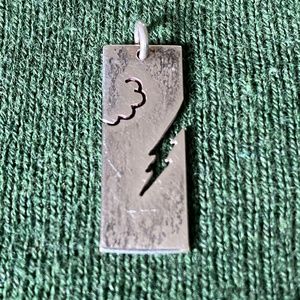 VTG STG Lightning Bolt & Storm Cloud Sawed Charm